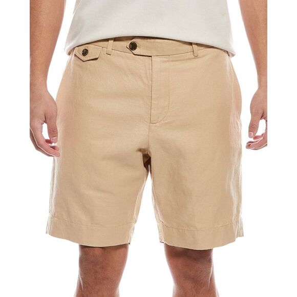 Brooks Brothers MensLinen-Blend Short Brown